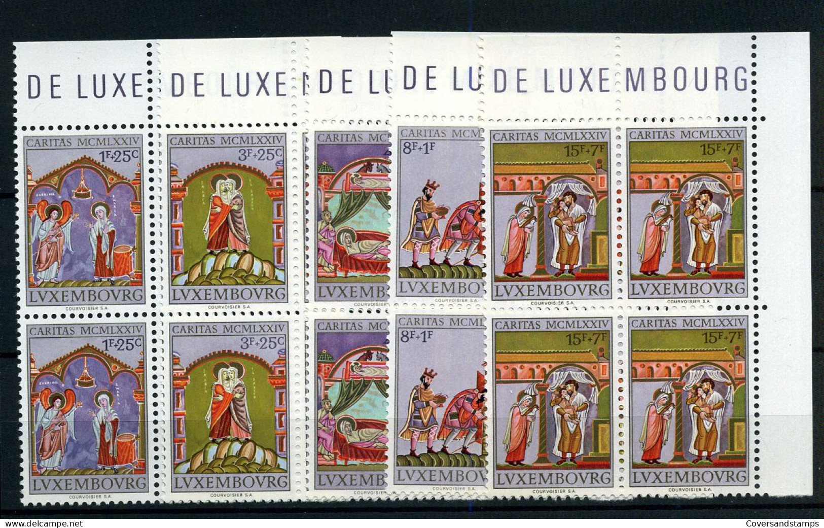Luxembourg - 843/47 En Bloque De 4 - MNH ** - Caritas 1974 - Ungebraucht