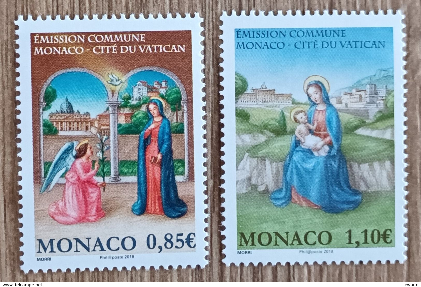 Monaco - YT N°3113, 3114 - Religion / Annonciation / Nativité - 2017 - Neuf - Unused Stamps