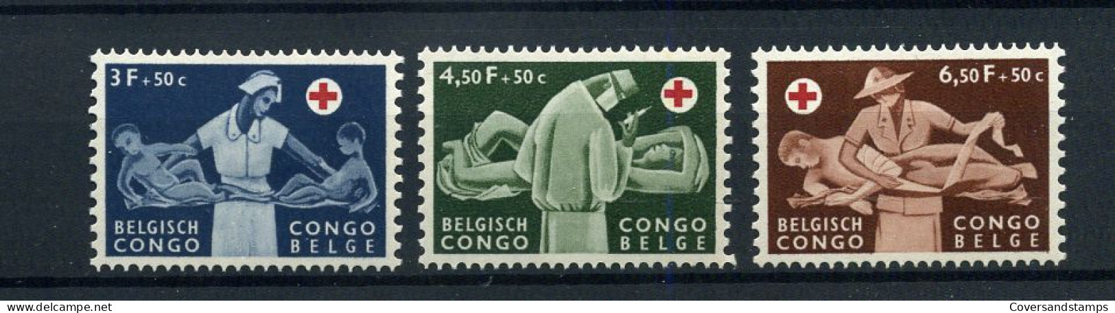 Belgisch Congo - 341/43 - MH * - Neufs
