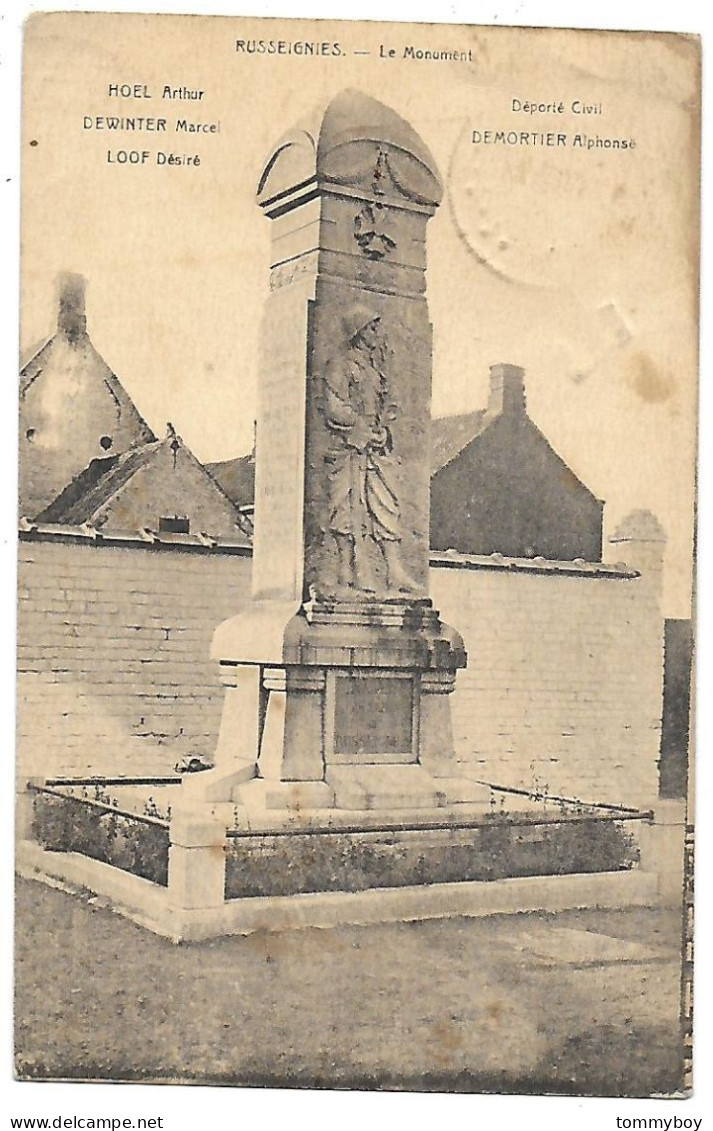 CPA Russeignies, Le Monument - Kluisbergen