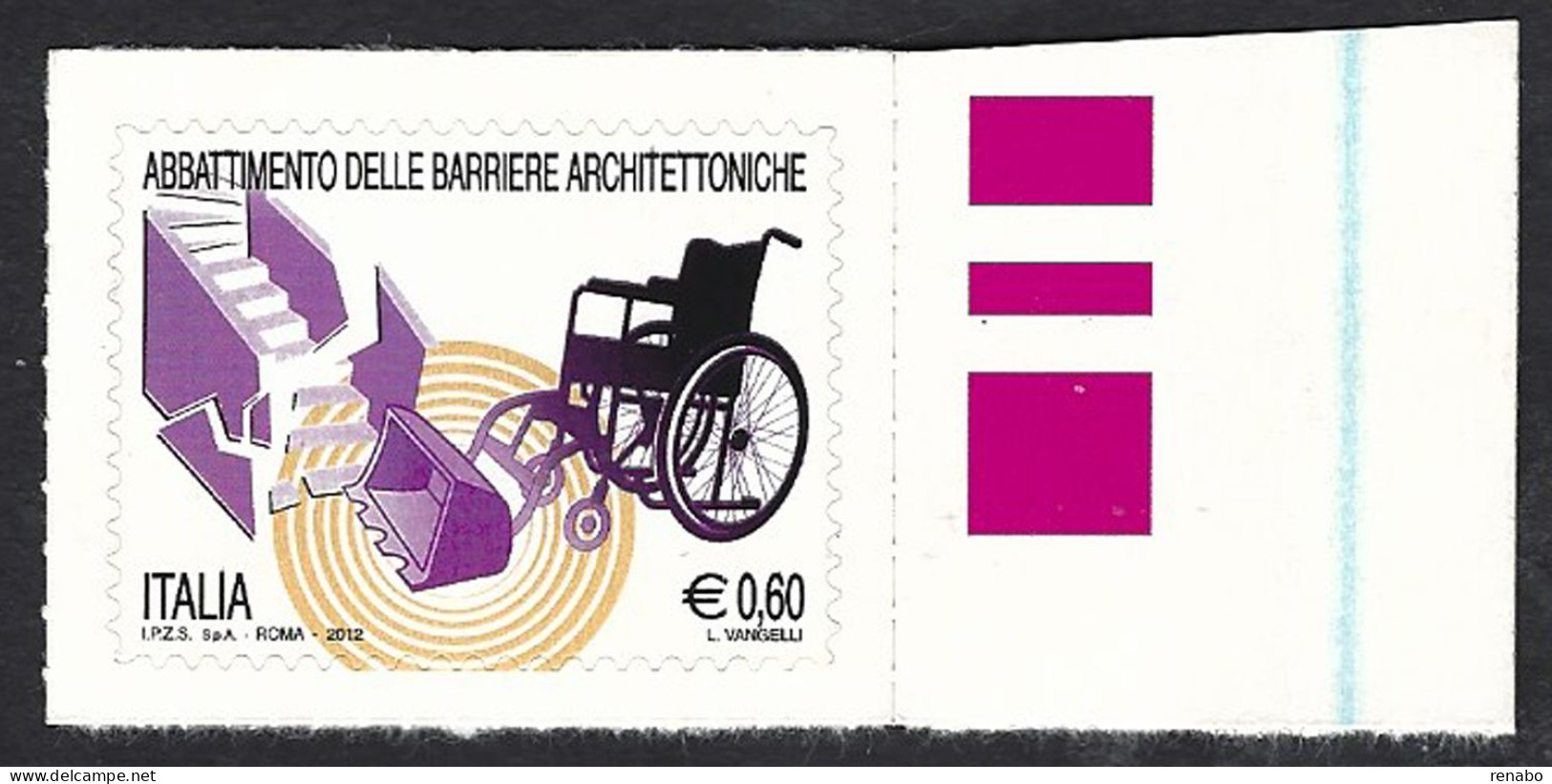 Italia, Italy, Italien, Italie 2012; Sedia A Rotelle Per Disabili, Wheelchair For The Disabile. - Handicaps