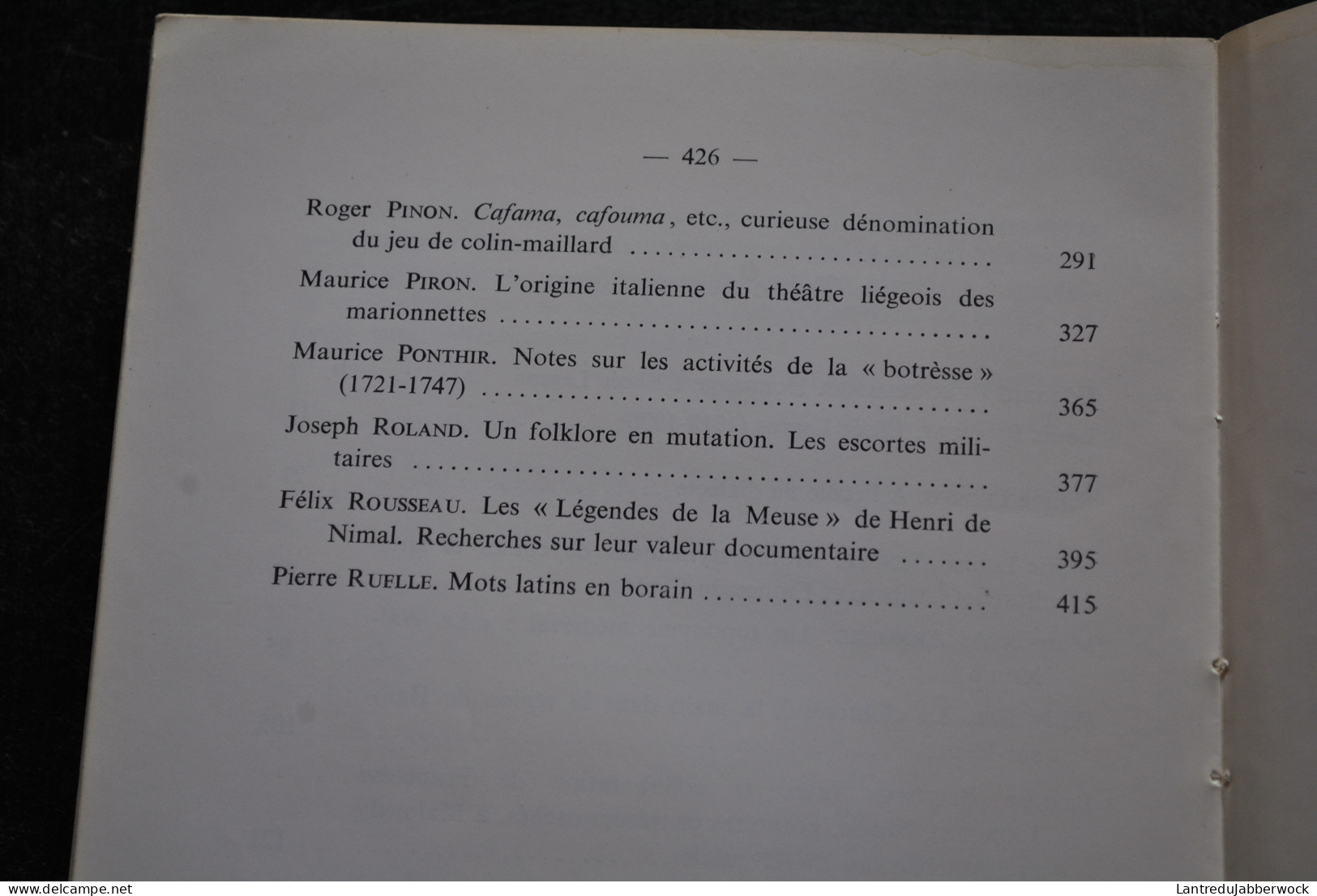 Enquêtes du musée de la vie wallonne T 12 n°133-144 1969 à 1971 Régionalisme folklore ethnographie Elisée LEGROS hommage