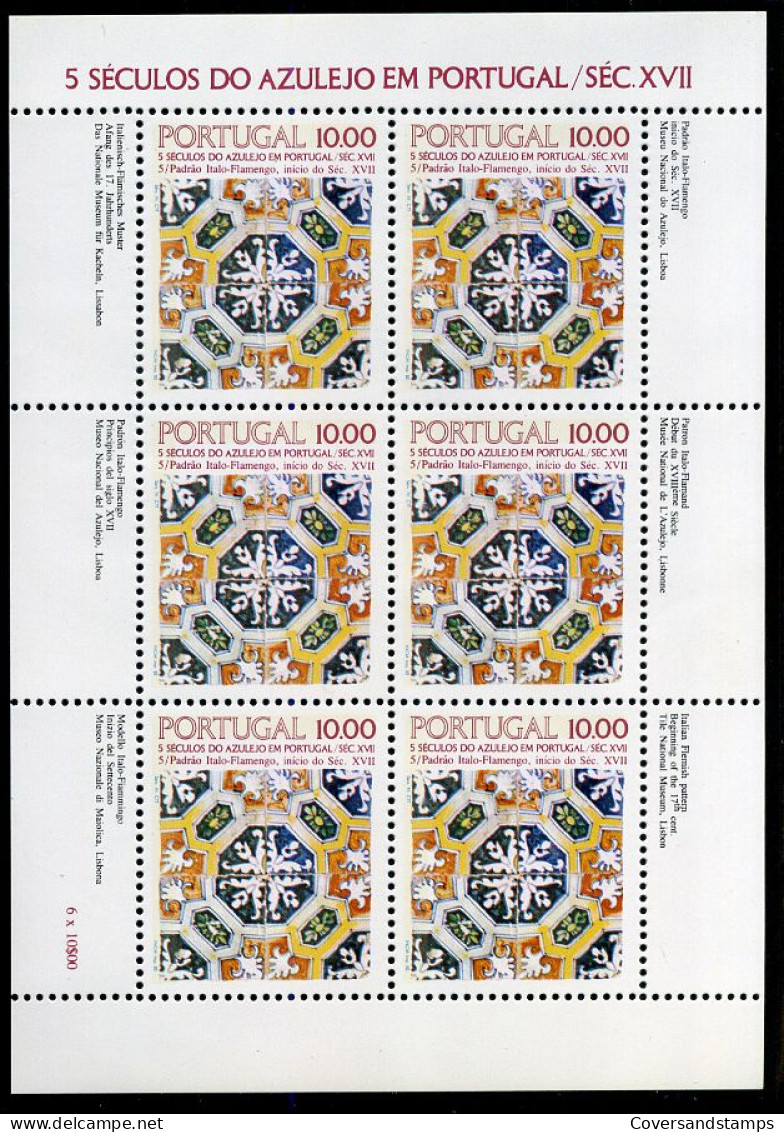 Portugal - Block 5 Seculos Do Azulejo Em Portugal - MNH ** - Blocks & Sheetlets