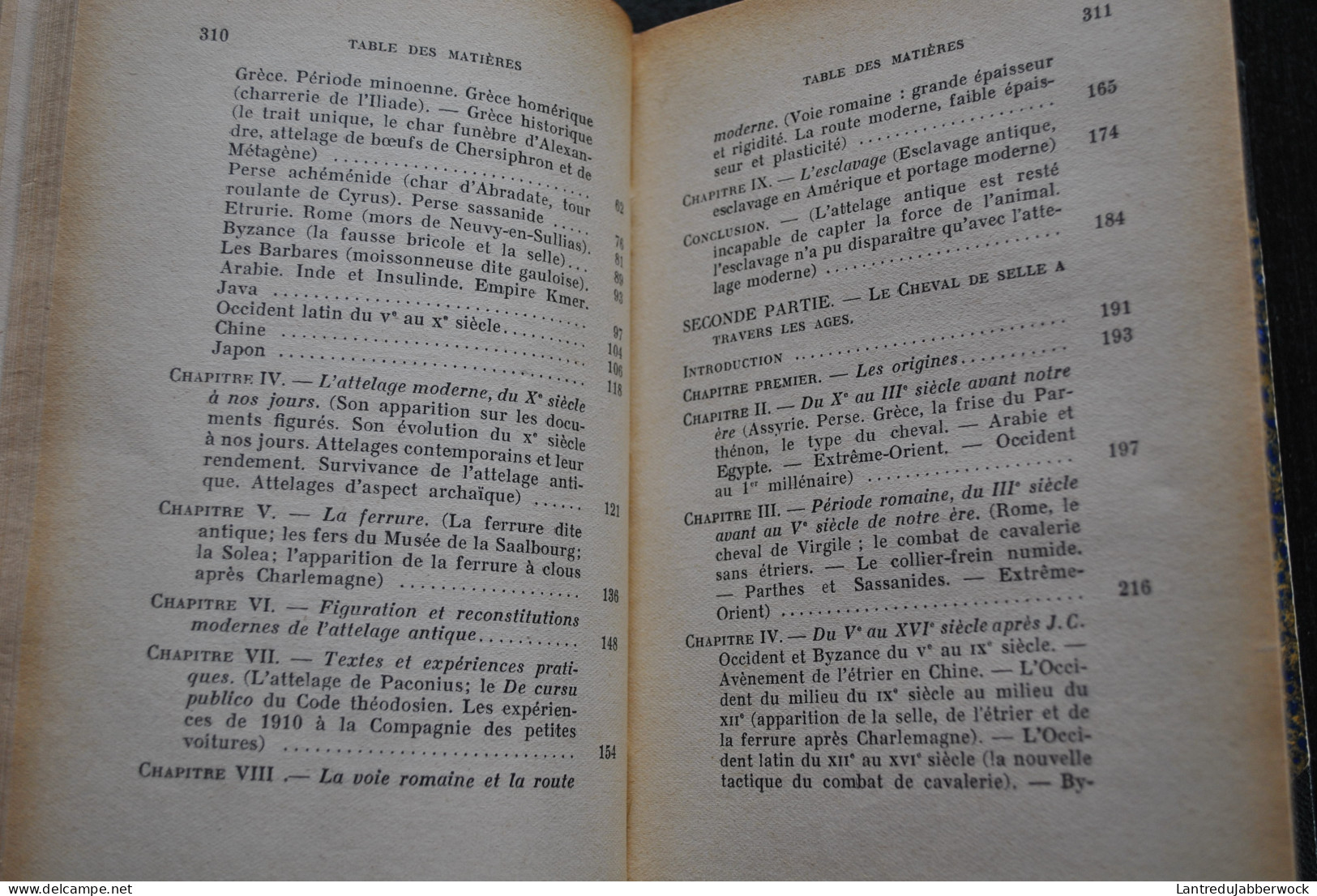 LEFEBVRE DES NOETTES L'attelage Le cheval de selle à travers les âges Contribution à l'histoire de l'esclavage + 500 ill