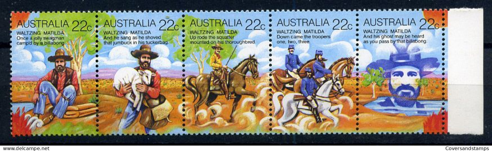 Australia - Sc741 Strip Of 5 - MNH - Mint Stamps