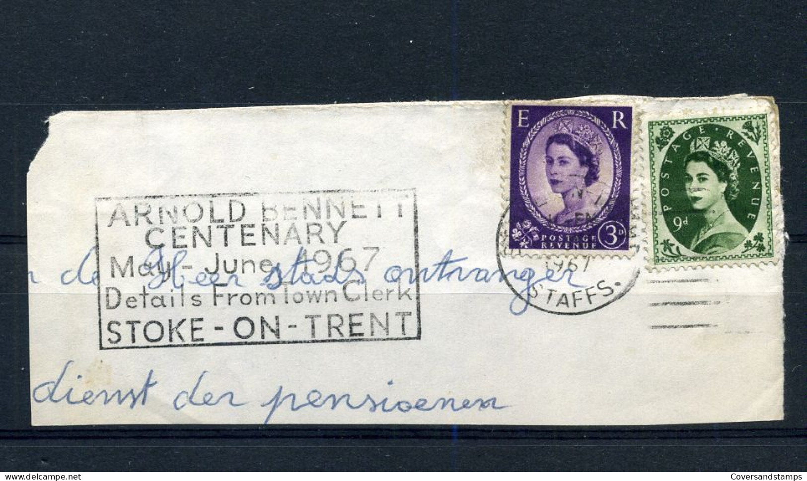 UK - "Arnold Bennett Centenary, May-June 1967, Stoke-on-Trent" - Usados