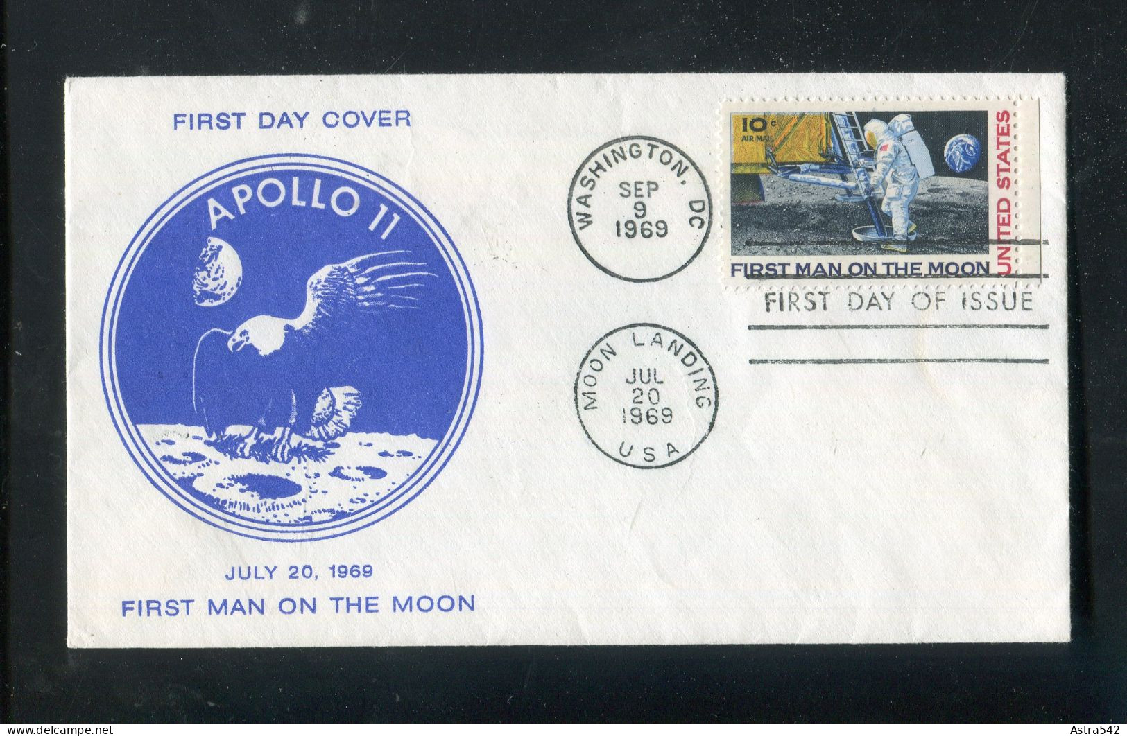 "USA" 1969, Mi. 990 "Mondlandung" FDC (A1104) - Schmuck-FDC