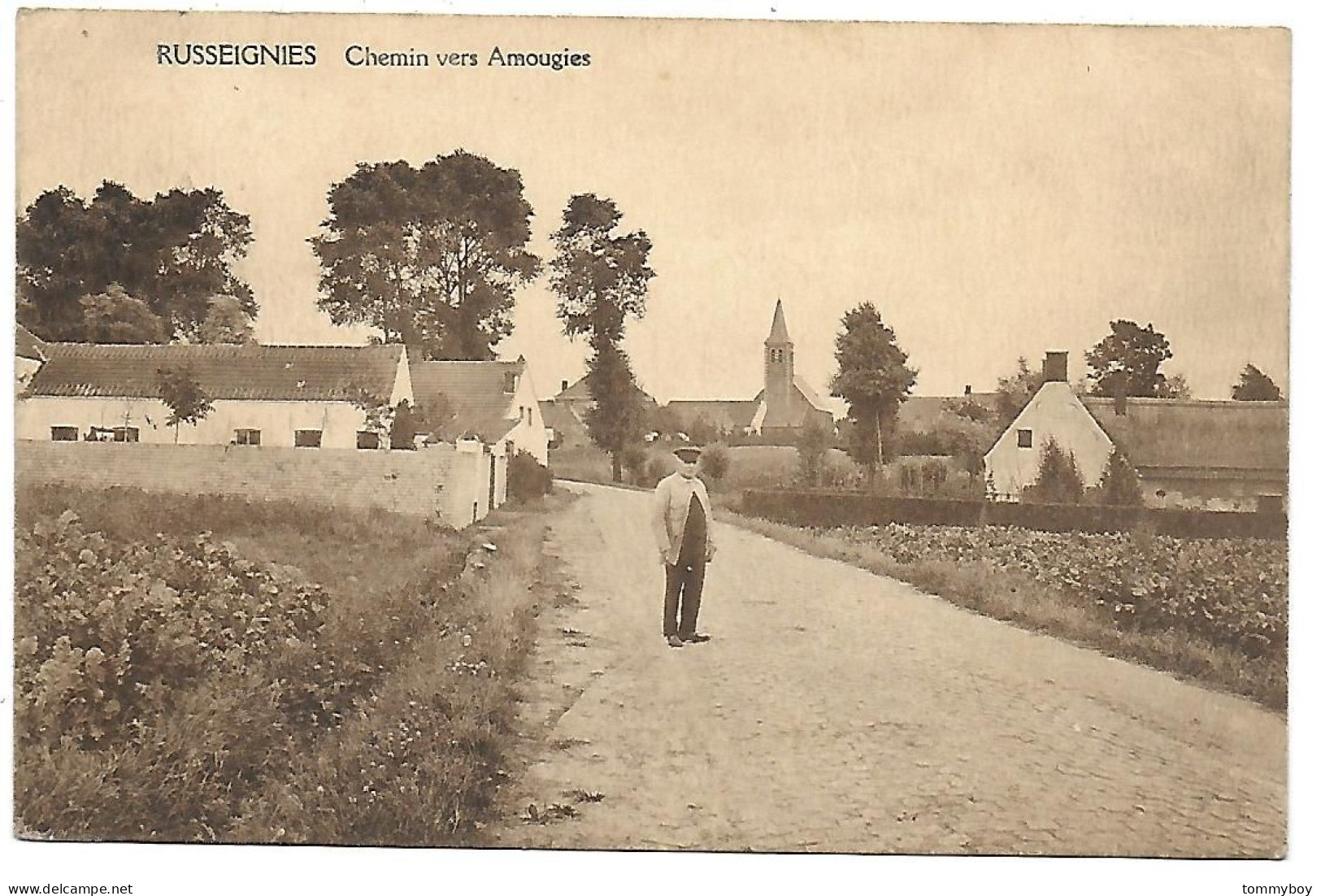 CPA Russeignies, Chemin Vers Amougies - Mont-de-l'Enclus