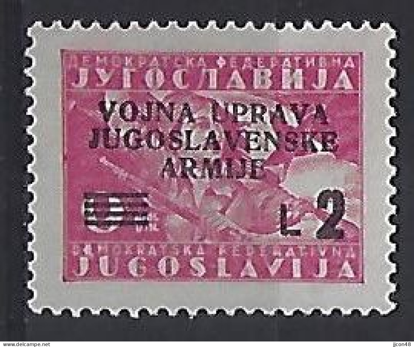 Jugoslavia (ISTRA) 1947  Army (*) MNG Mi.57 - Ungebraucht