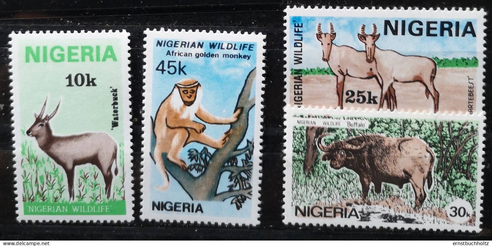 Nigeria 1984 Wildlebende Säugetiere Mi 431/34** - Nigeria (1961-...)