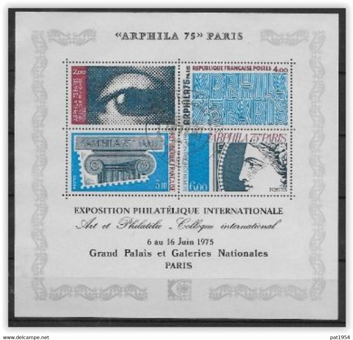 France 1975 Bloc N° 7 Oblitéré Arphila Cote 10 Euros - Gebraucht