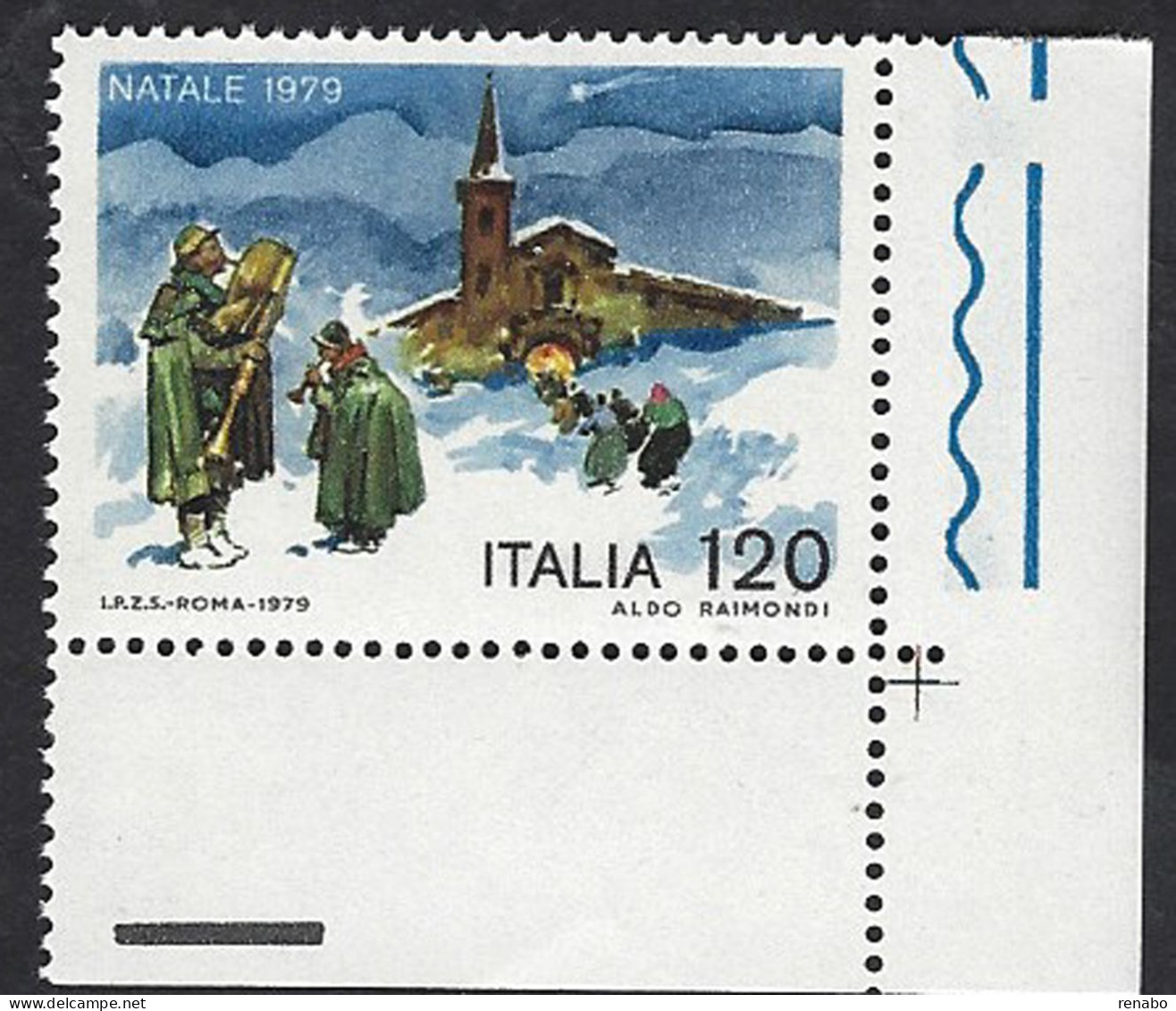 Italia, Italy, Italien, Italie 1979; Paesaggio Con Neve, Landscape With Snow, Neige; Angolo, Corner Stamp. - Klimaat & Meteorologie