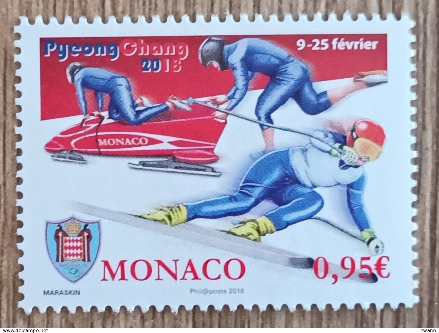 Monaco - YT N°3120 - Jeux Olympiques D'hiver à PyeongChang - 2018 - Neuf - Unused Stamps