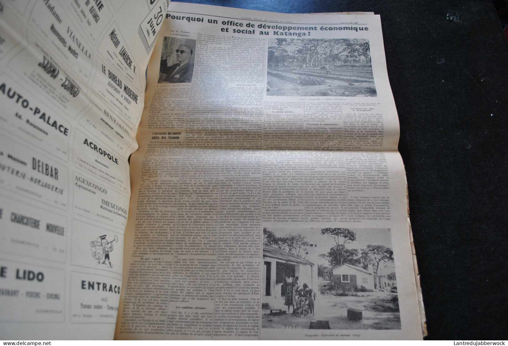 RARE L'essor Du Congo Quotidien Indépendant 30 Juin 1960 Indépendance Numéro Spécial Casa-Vubu Lubumba Belge Zaïre - België