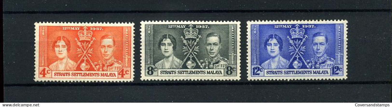 Straits Settlements Malaya  - Coronation 1937 -  MH - Straits Settlements