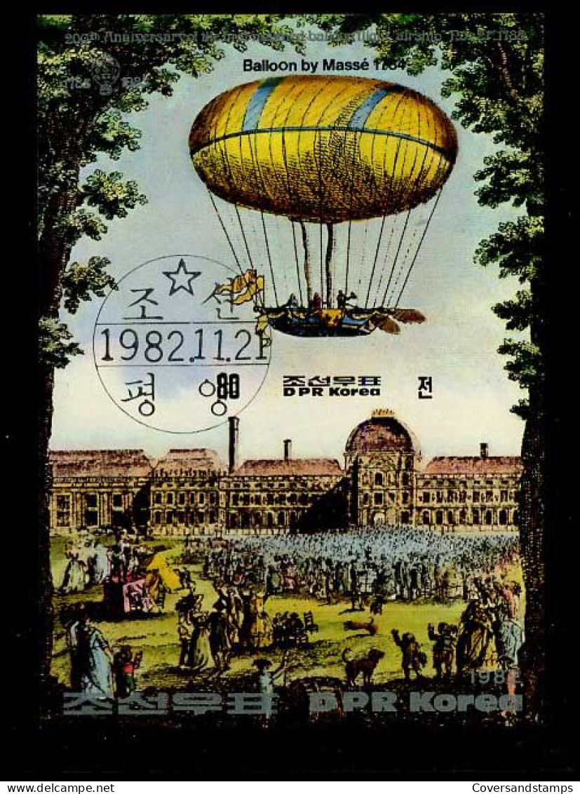 Korea ( DPRK) - Block Balloon By Massé 1784 - Mongolfiere