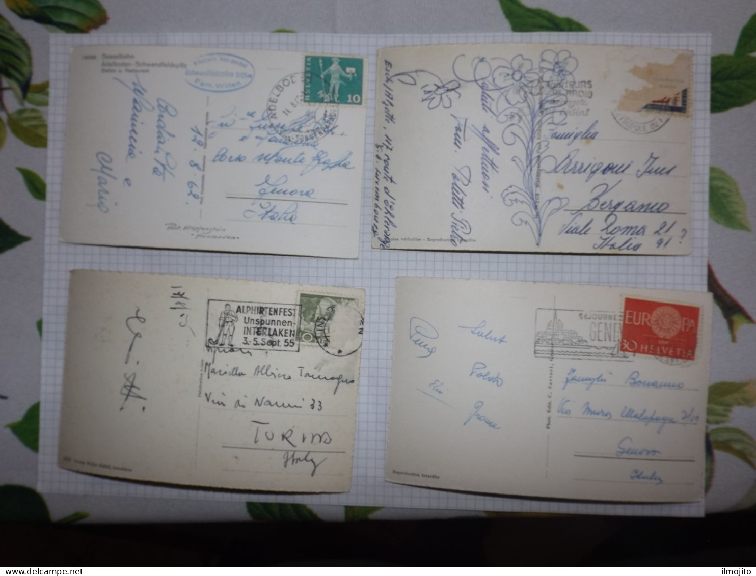 LOT 8 POSTCARD POSTKARTE SWISS SVIZZERA SWITERLAND GENEVE ST MORITZ AK CPA - Collezioni E Lotti