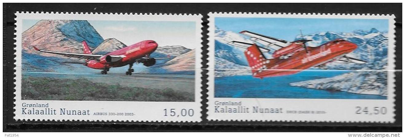 Groënland 2016, N°703/704 Neufs Avions - Unused Stamps