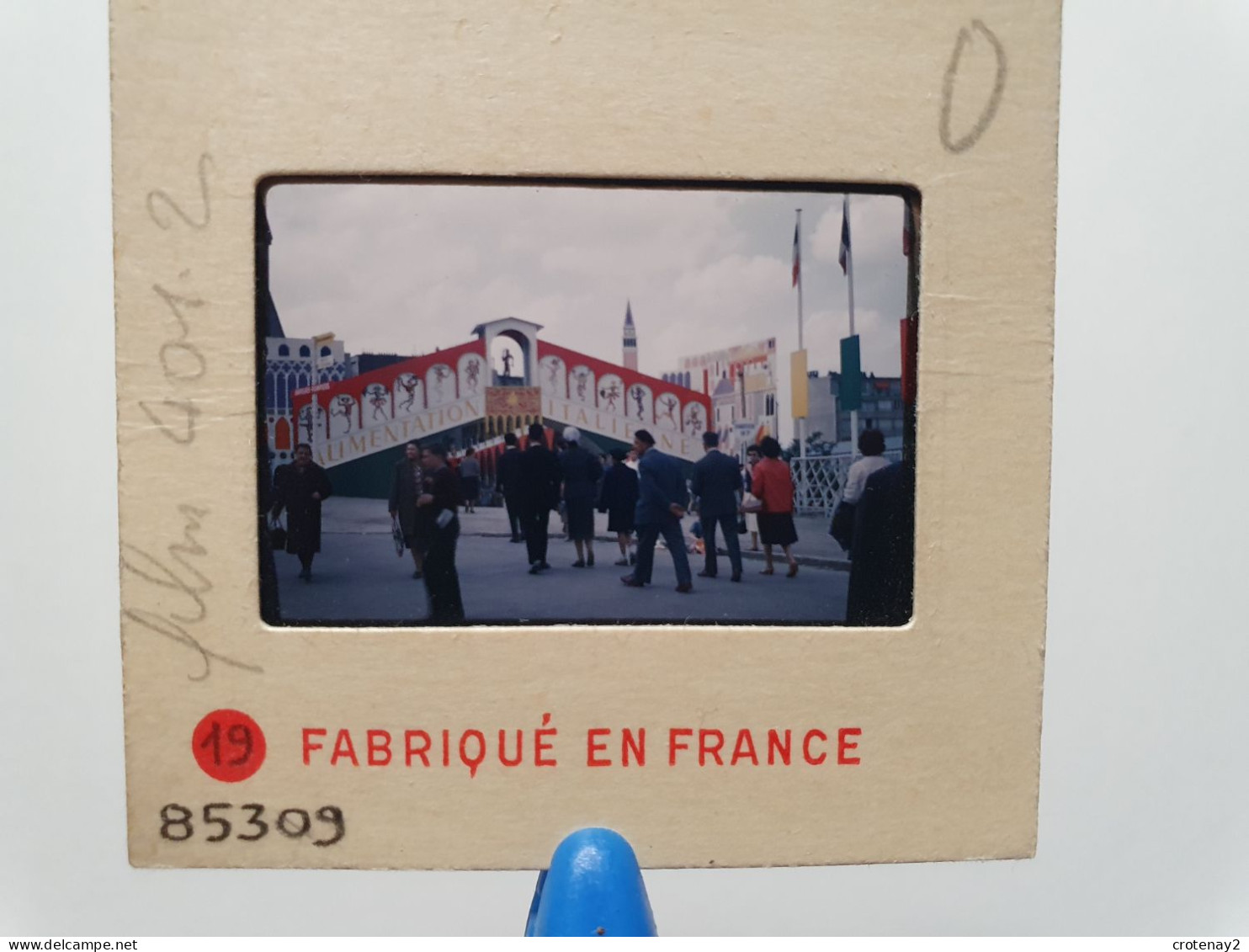 Photo Diapo Diapositive Slide FOIRE De PARIS 1959 Stand Italie Alimentation Italienne VENISE VOIR ZOOM - Diapositives