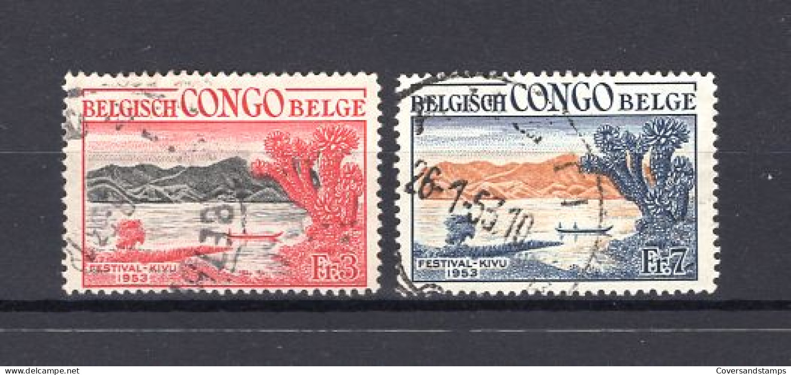 Belgisch Congo 325/26 - Gest / Obl / Stamped - Usados