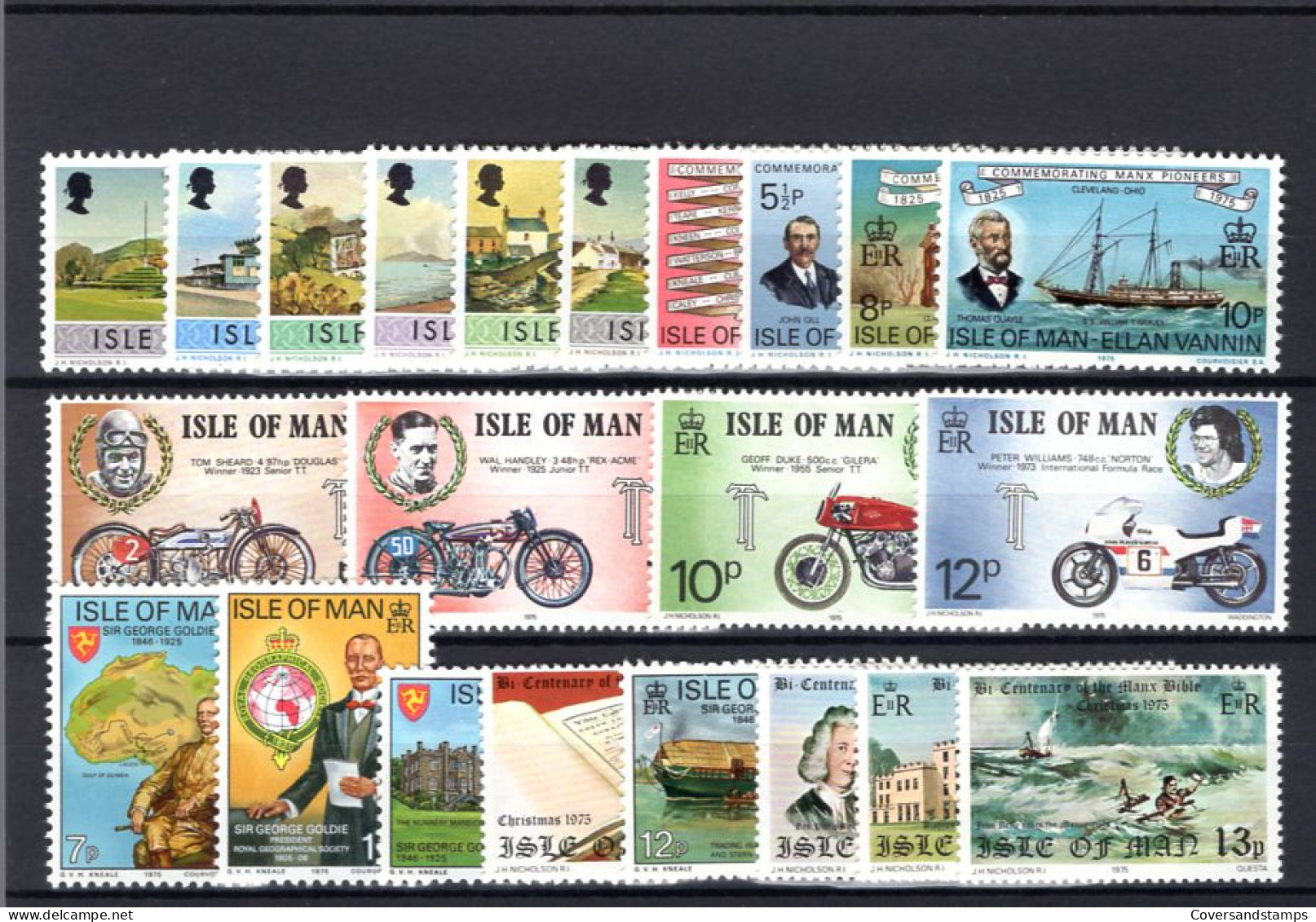 Isle Of Man Tax 1975 Year Set- MNH - Isla De Man