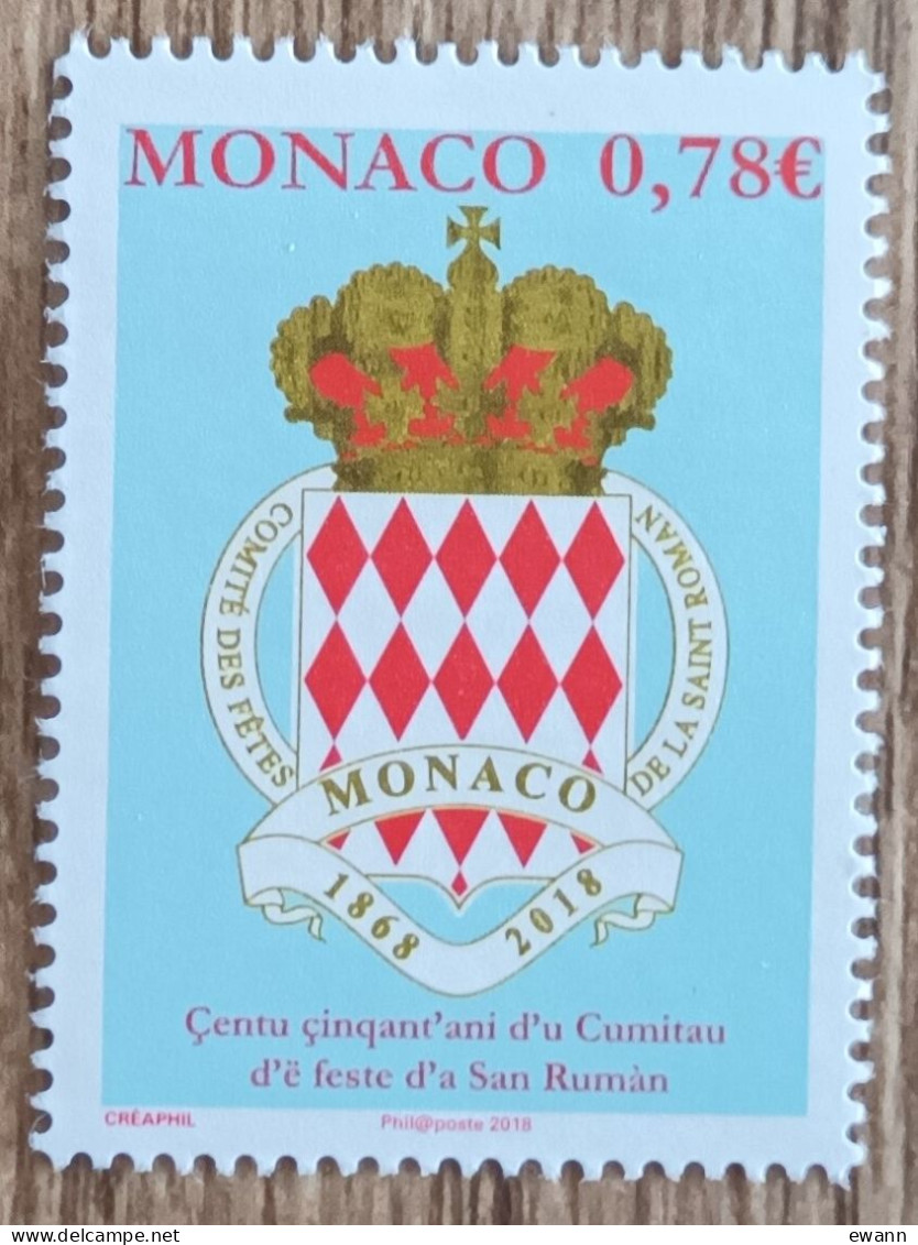 Monaco - YT N°3140 - Comité Des Fêtes De La Saint Roman - 2018 - Neuf - Unused Stamps