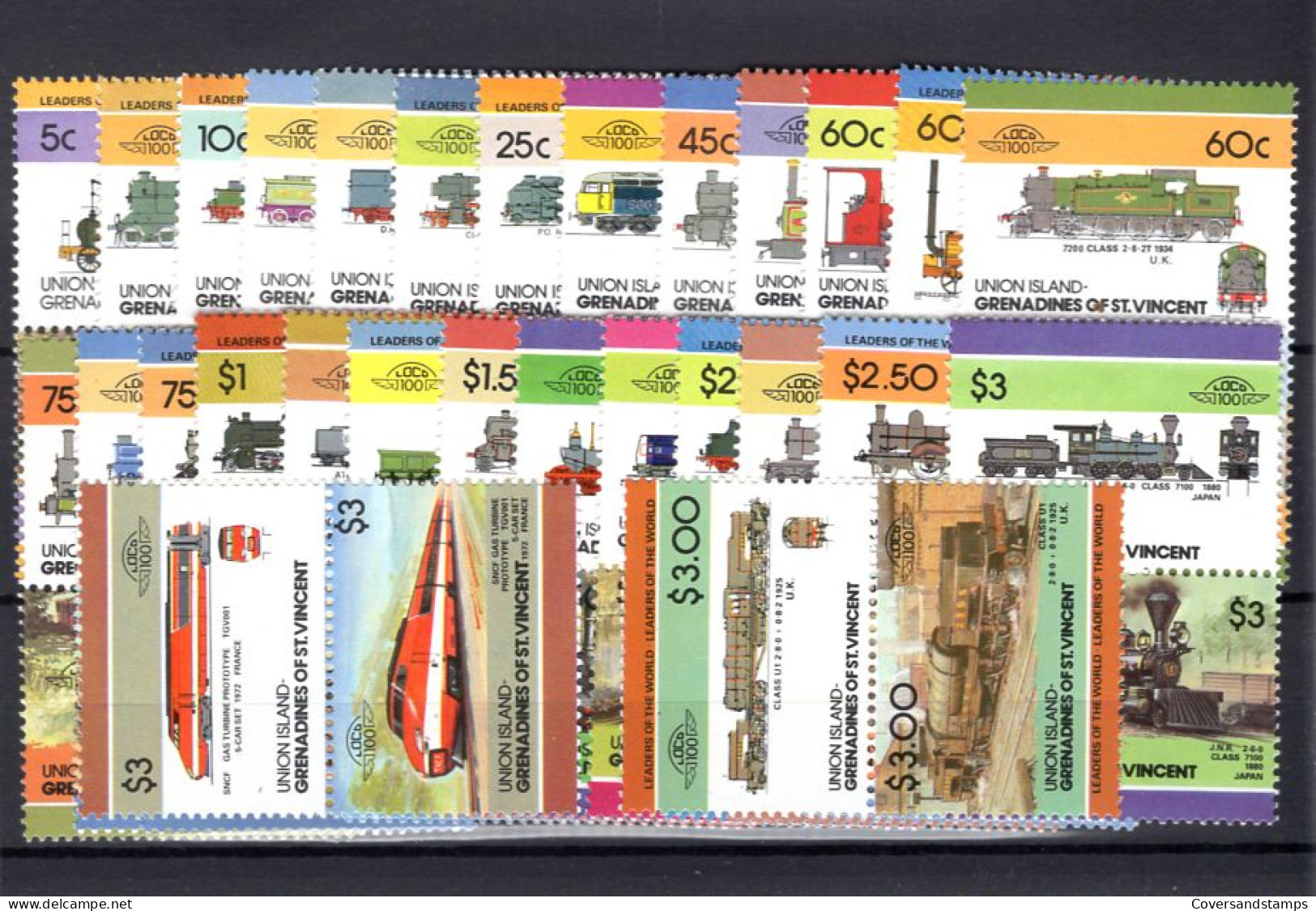  Grenadines Of St. Vincent - Trains -  MNH - Trenes