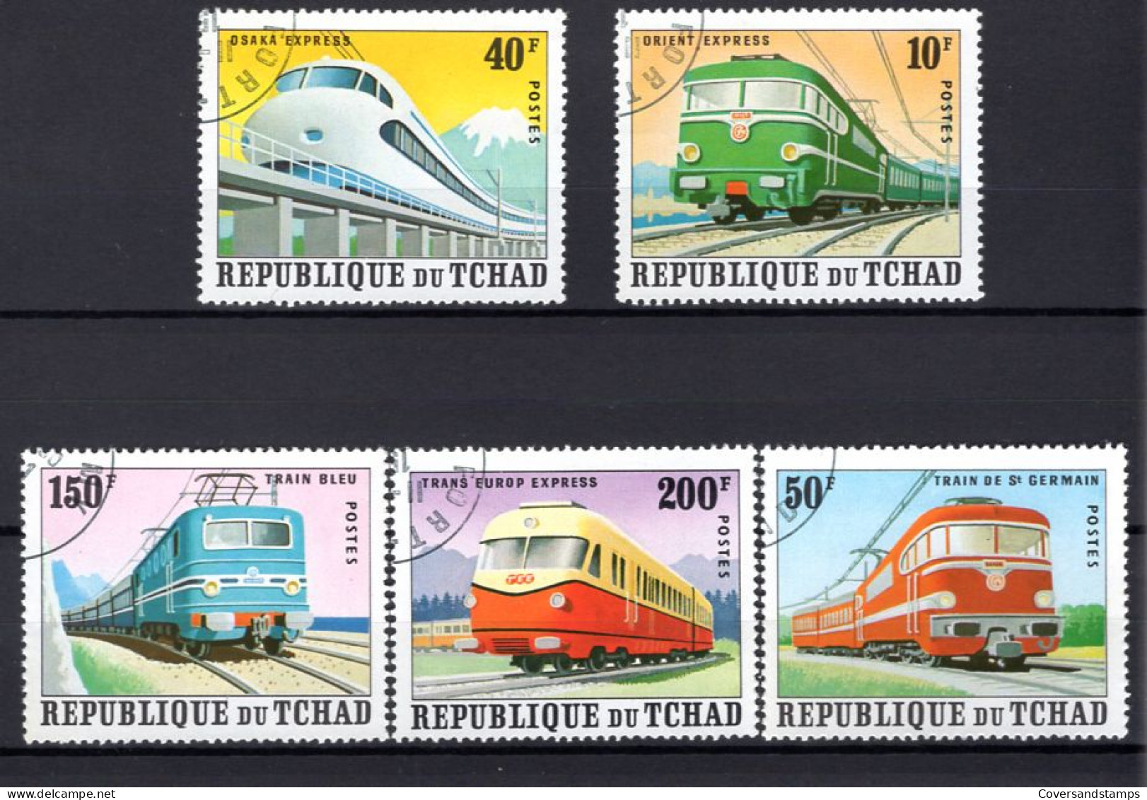  République Du Tchad -  Trains - Gest / Obl / Used - Trenes