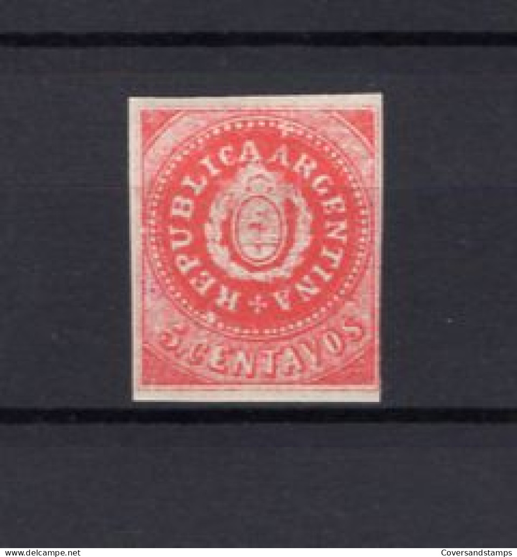  Argentinia - Sc 7H - MH - Narrow 'C', No Accent On "U" - Unused Stamps