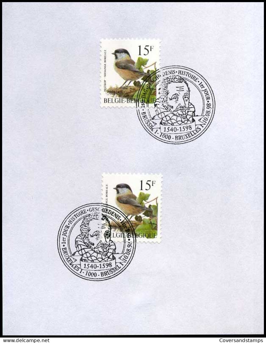 België 2695 Met Bijzondere Afstempeling Brussel-Bruxelles - 1985-.. Oiseaux (Buzin)