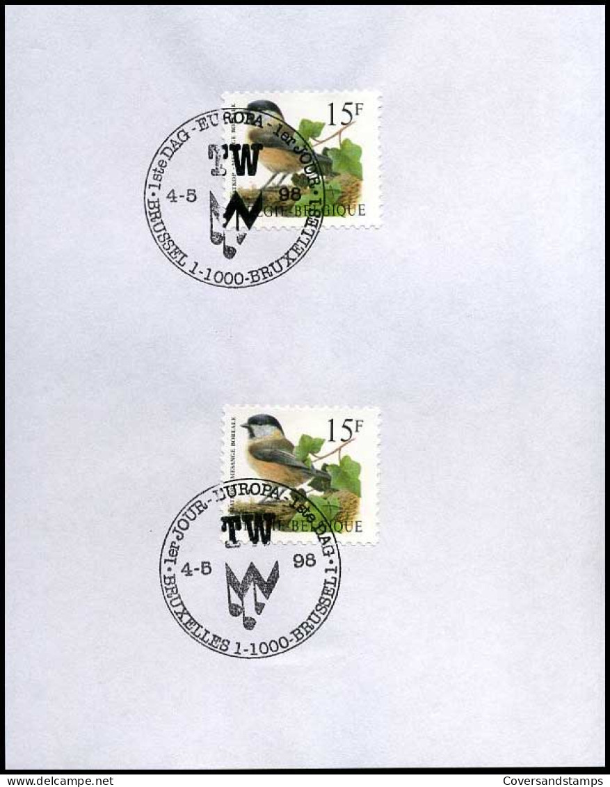 België 2732 Met Bijzondere Afstempeling Brussel-Bruxelles - 1985-.. Oiseaux (Buzin)