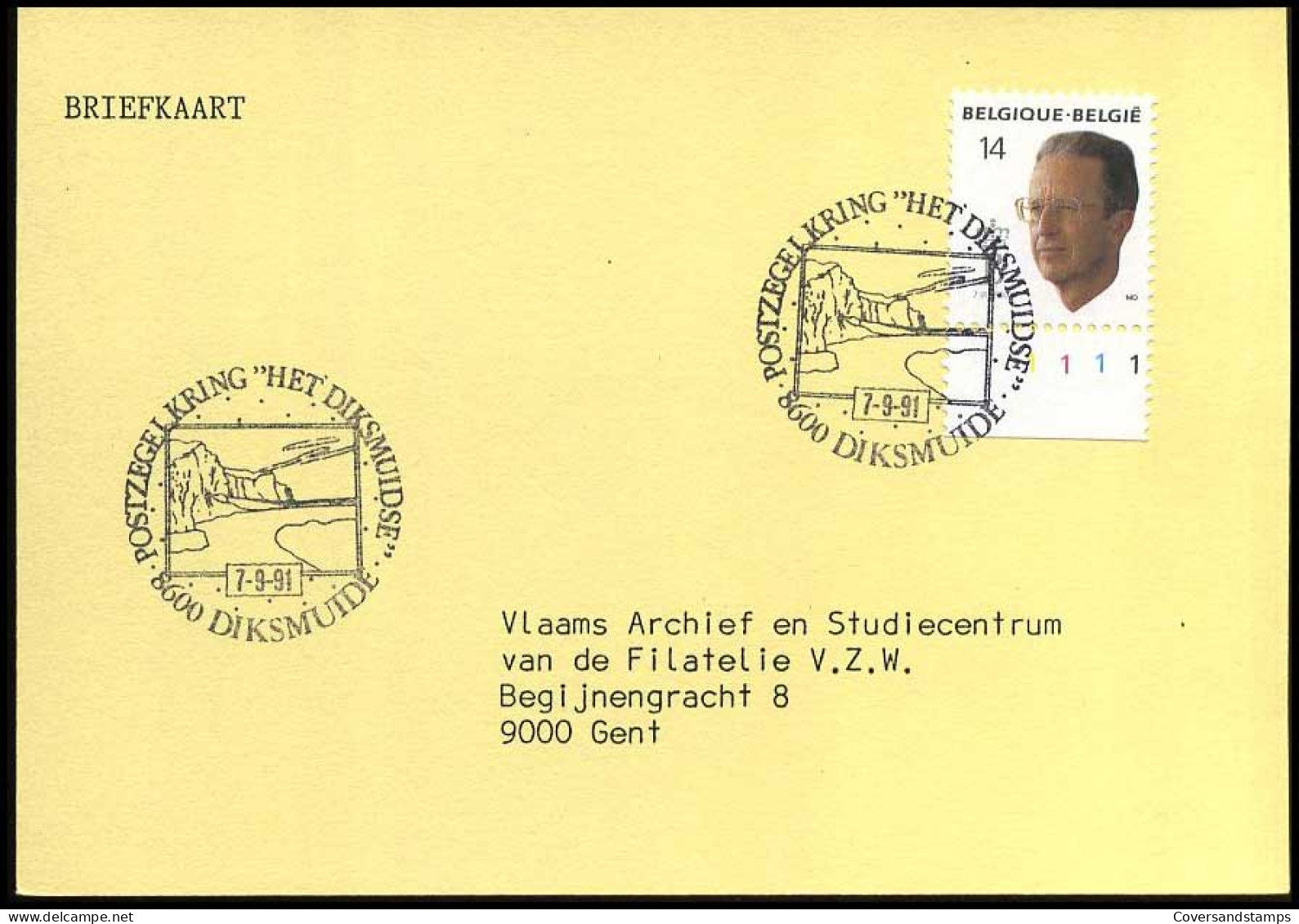 Briefkaart  --  2382 Met Bijzondere Afstempeling (met Plaatnummer) - 1991-2000