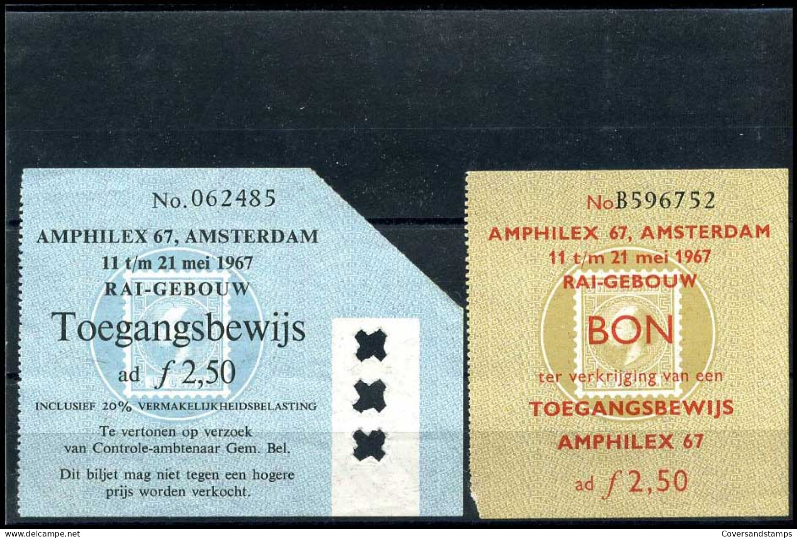 Nederland - 886/88 - MNH  -- Met Toegangsbewijs Voor Amphilex 67 In Amsterdam - Neufs