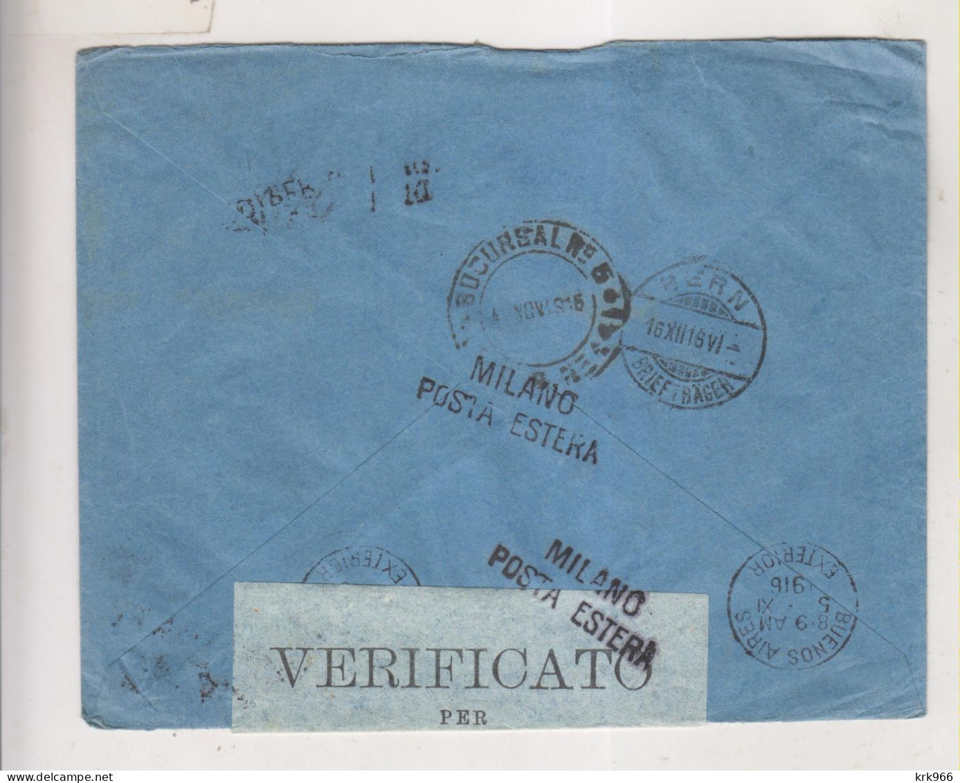 ARGENTINA 1916 Censored Cover To Switzerland - Cartas & Documentos