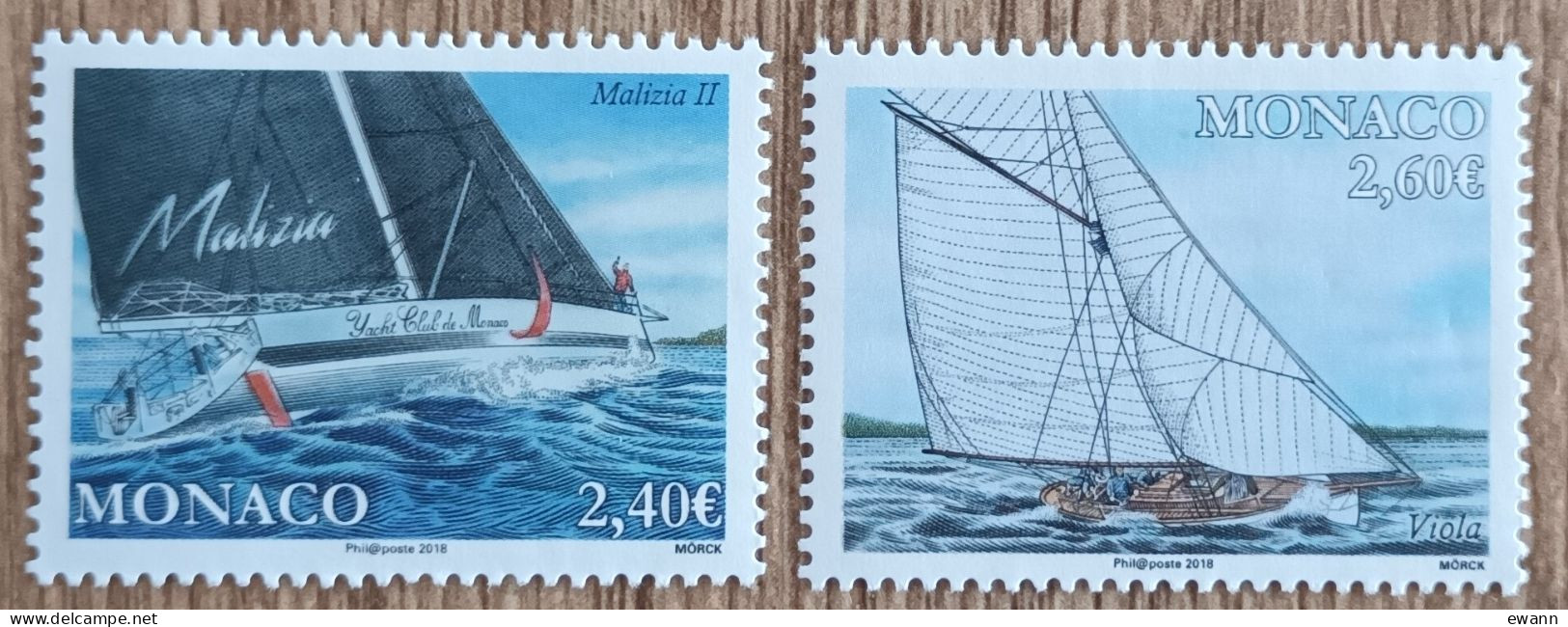Monaco - YT N°3160, 3161 - Sport Nautique / Yachting - 2018 - Neuf - Unused Stamps