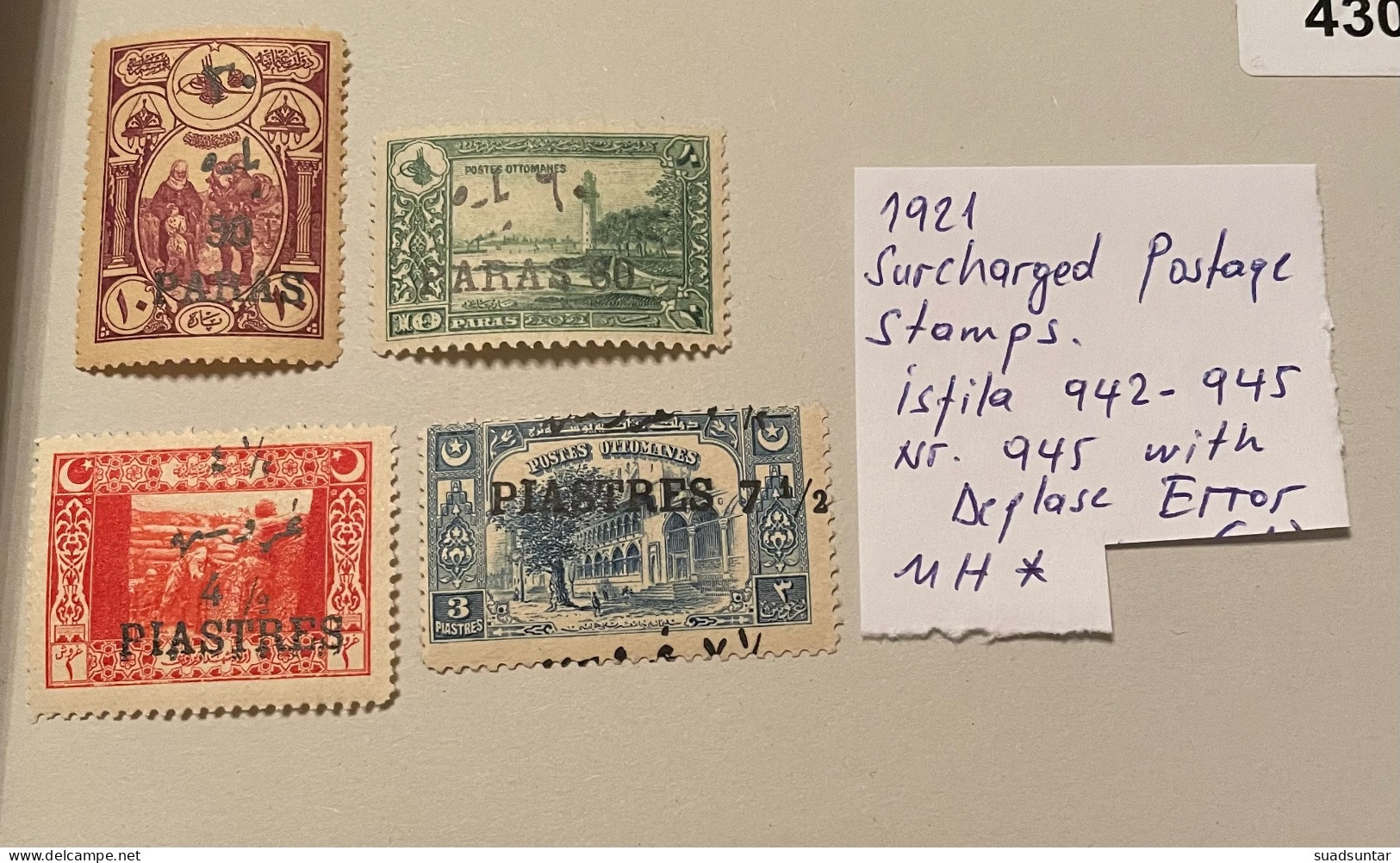 1921 Surcharged Postage Stamps MH Isfila 942/945 - Nuovi