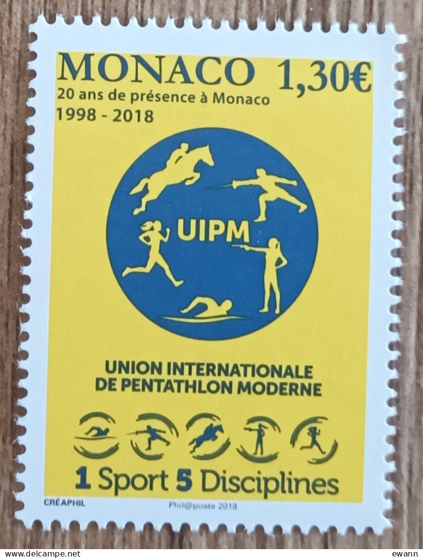 Monaco - YT N°3158 - Présence De Monaco à L'UIPM / Pentathlon Moderne - 2018 - Neuf - Unused Stamps