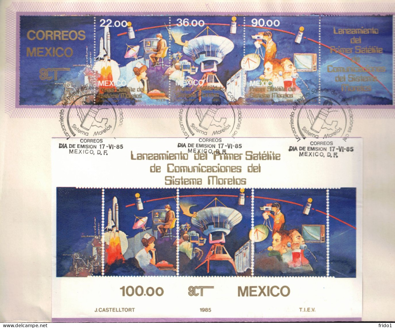 Mexico 1985 Space/ Weltraum First Launching Of The Communications Satellite Of Morelos System FDC - Noord-Amerika