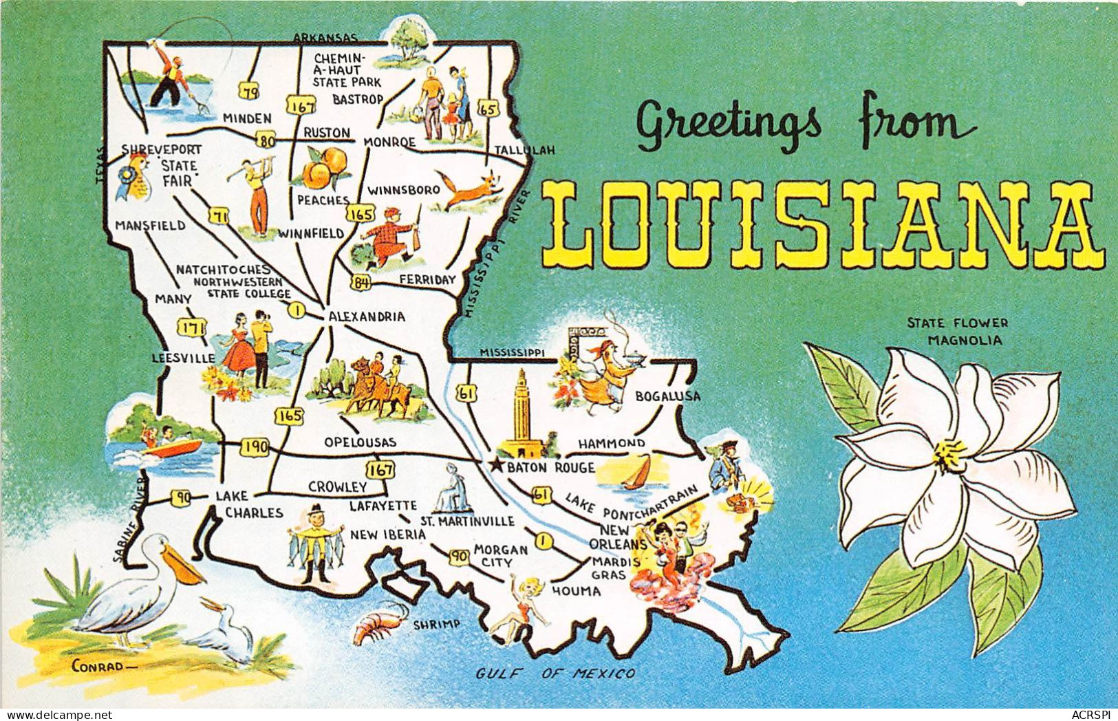 AMERIQUE ETATS UNIS LOUISIANA Pelican State Capital BATON ROUGE 16(scan Recto-verso) MA425 - New Orleans