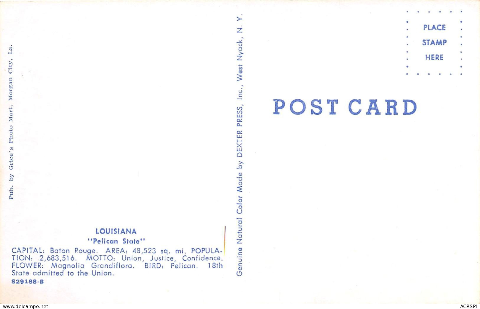 AMERIQUE ETATS UNIS LOUISIANA Pelican State Capital BATON ROUGE 16(scan Recto-verso) MA425 - New Orleans