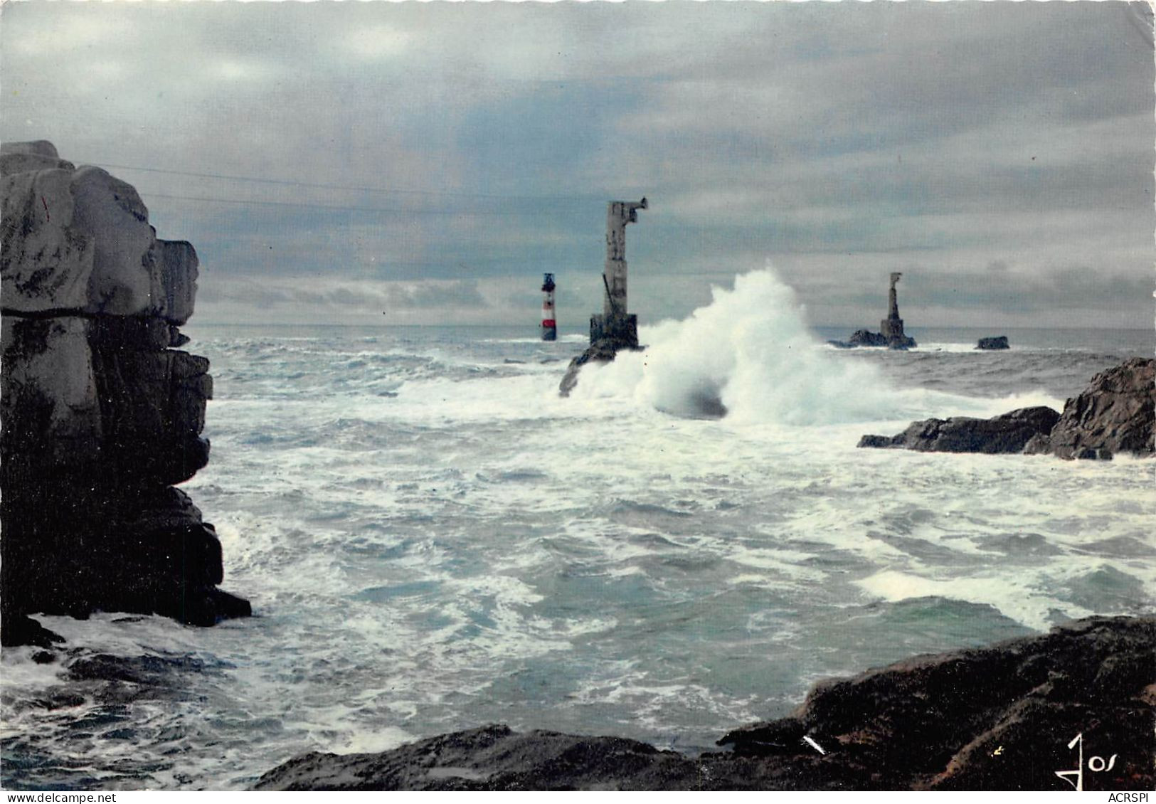 OUESSANT Gros Temps Sur La Pointe De Pern 15(scan Recto-verso) MA416 - Ouessant