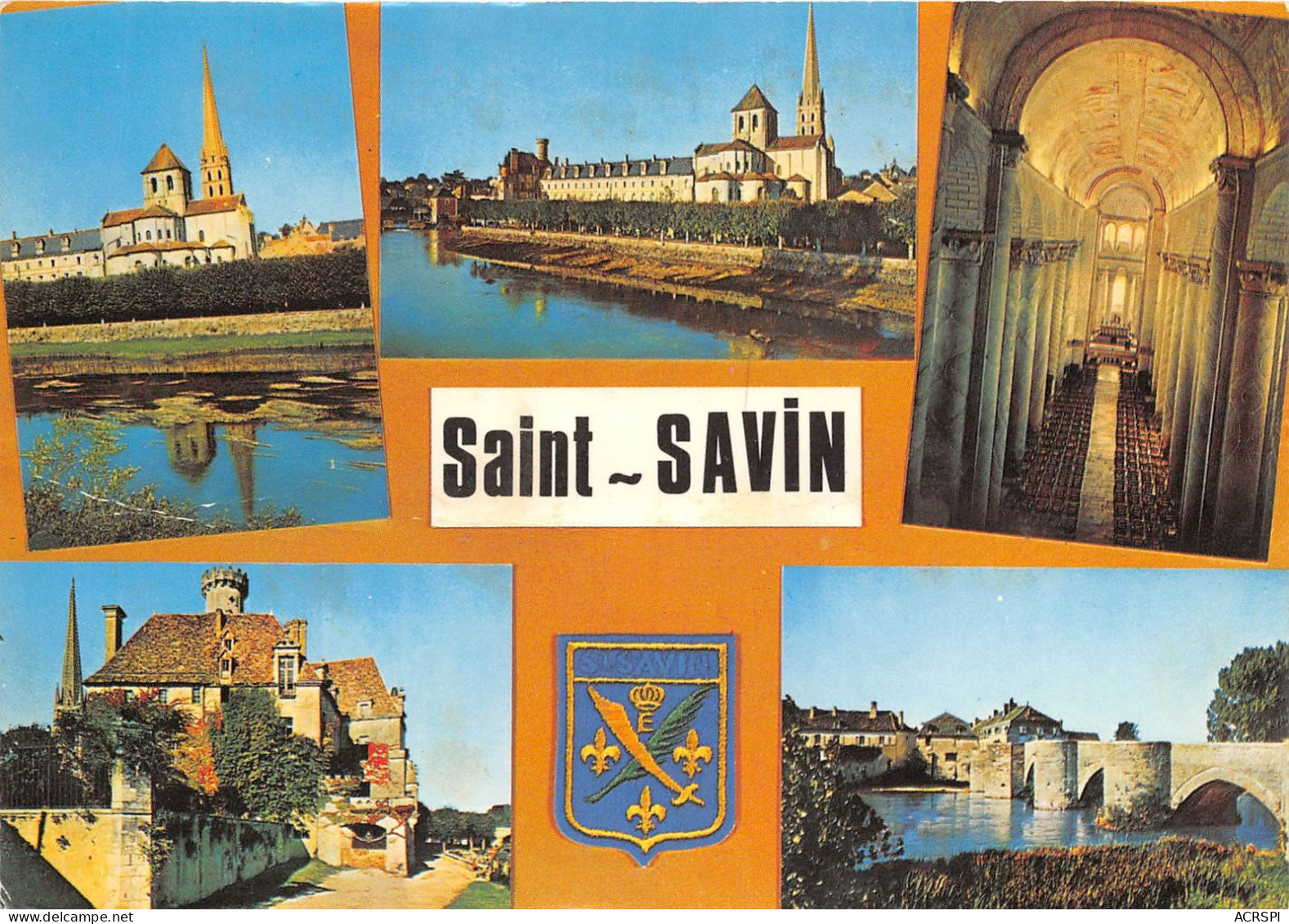 Vallee De La Gartempe ST SAVIN L Abbaye Abside Et Clocher Interieur De L Eglise Romane 16(scan Recto-verso) MA413 - Saint Savin