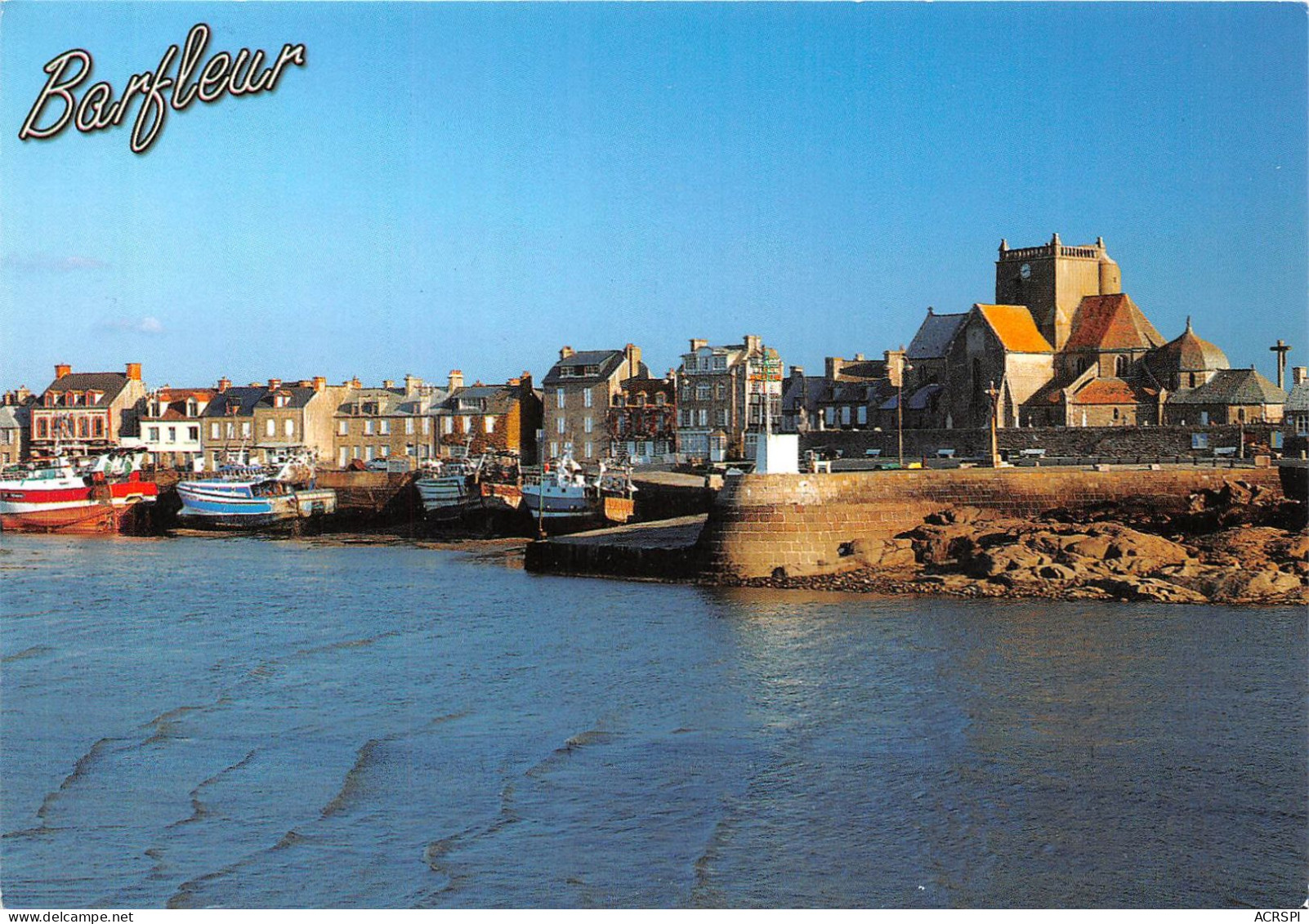 BARFLEUR Le Port L Eglise En Normandie 11(scan Recto-verso) MA405 - Barfleur