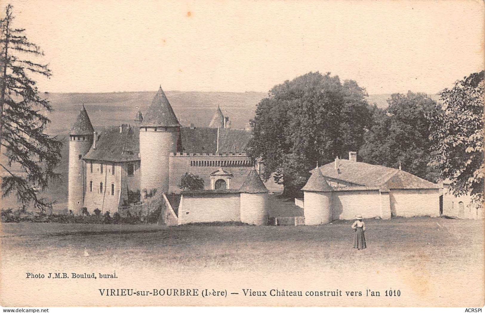 VIRIEU SUR BOURBRE Vieux Chateau Construit Vers L An 1010  4(scan Recto-verso) MA441 - Virieu