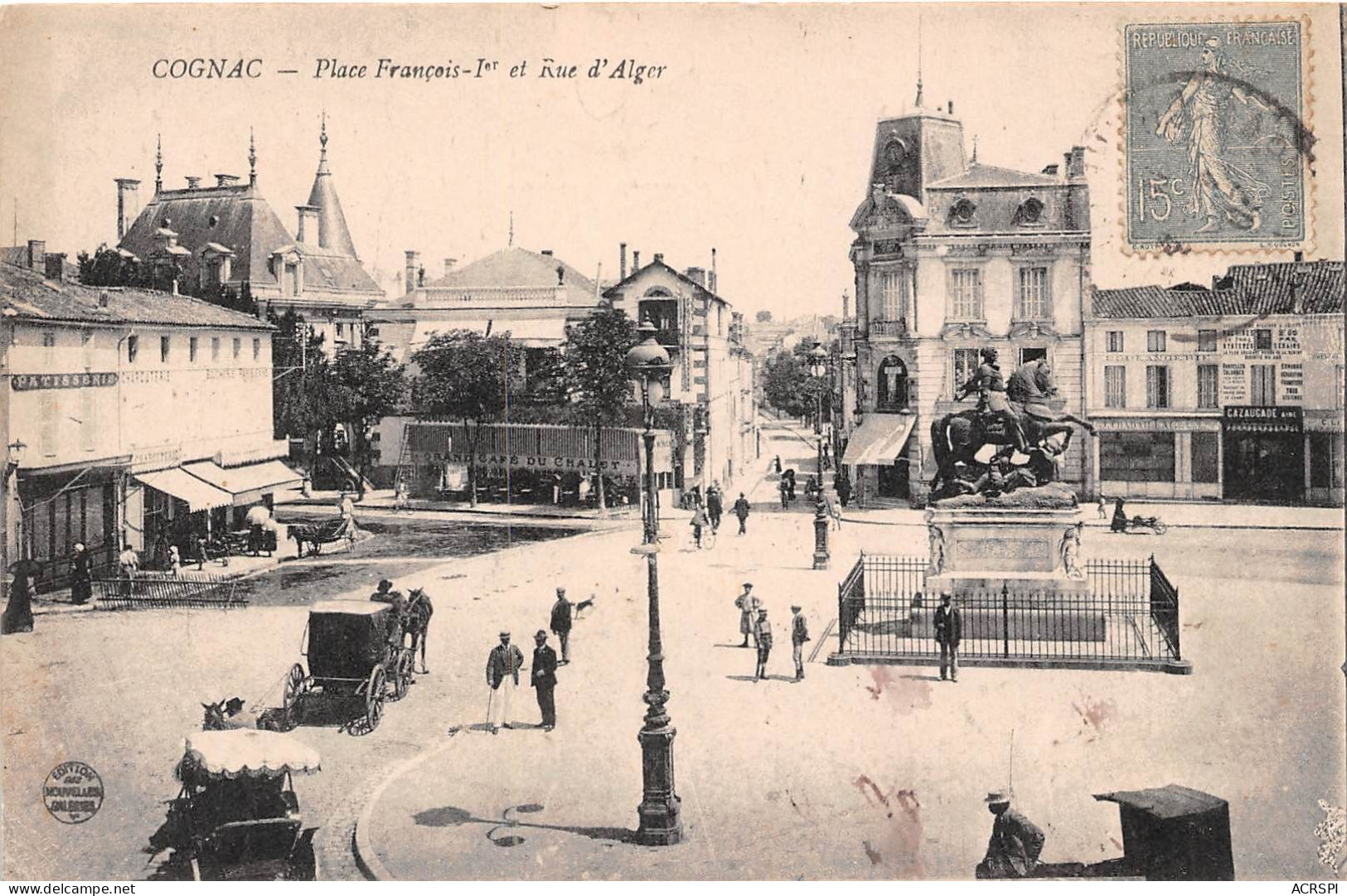 COGNAC Place Francois 1er Et Rue D Alger 16(scan Recto-verso) MA463 - Cognac