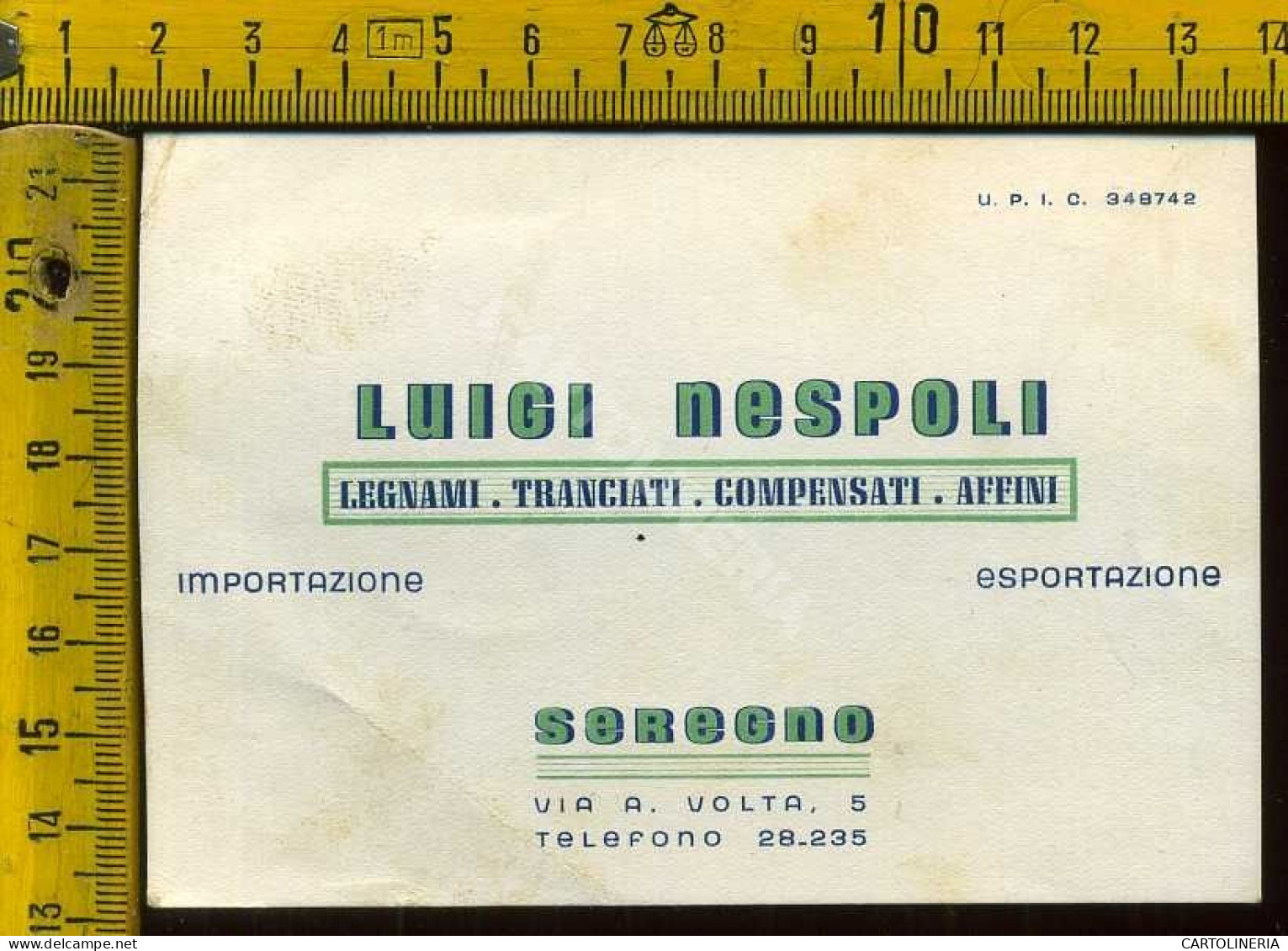 Monza Seregno Luigi Nespoli - Legnami, Tranciati, Compensati, Affini - Importazione Esportazione (biglietto) - Monza