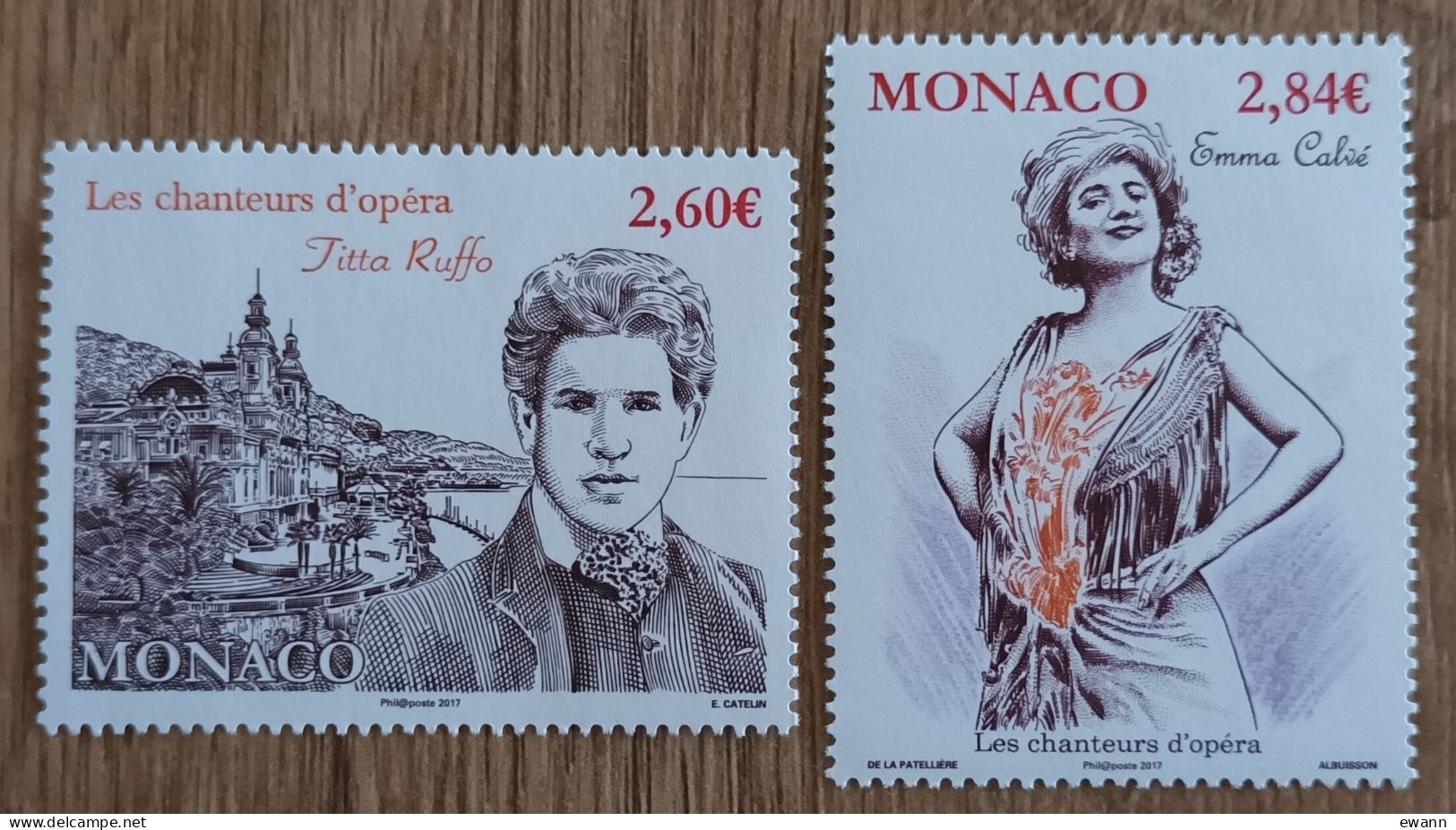 Monaco - YT N°3096, 3097 - Les Chanteurs D'opéra - 2017 - Neuf - Unused Stamps