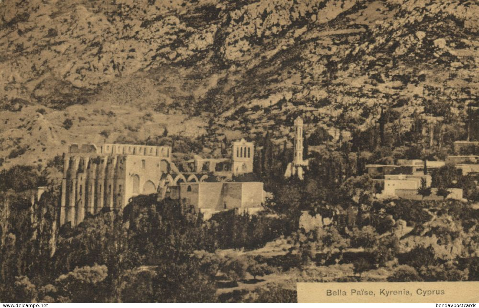 Cyprus, KYRENIA, Bella Païse, Partial View (1926) Postcard - Cyprus