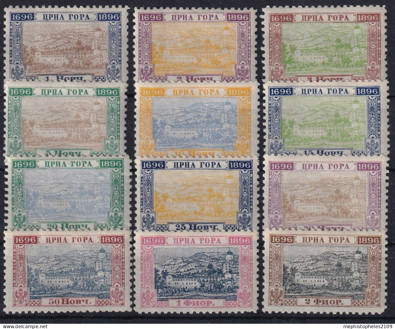 MONTENEGRO 1896 - MLH - Sc# 45-56, Mi# 22-33 - Complete Set! - Montenegro