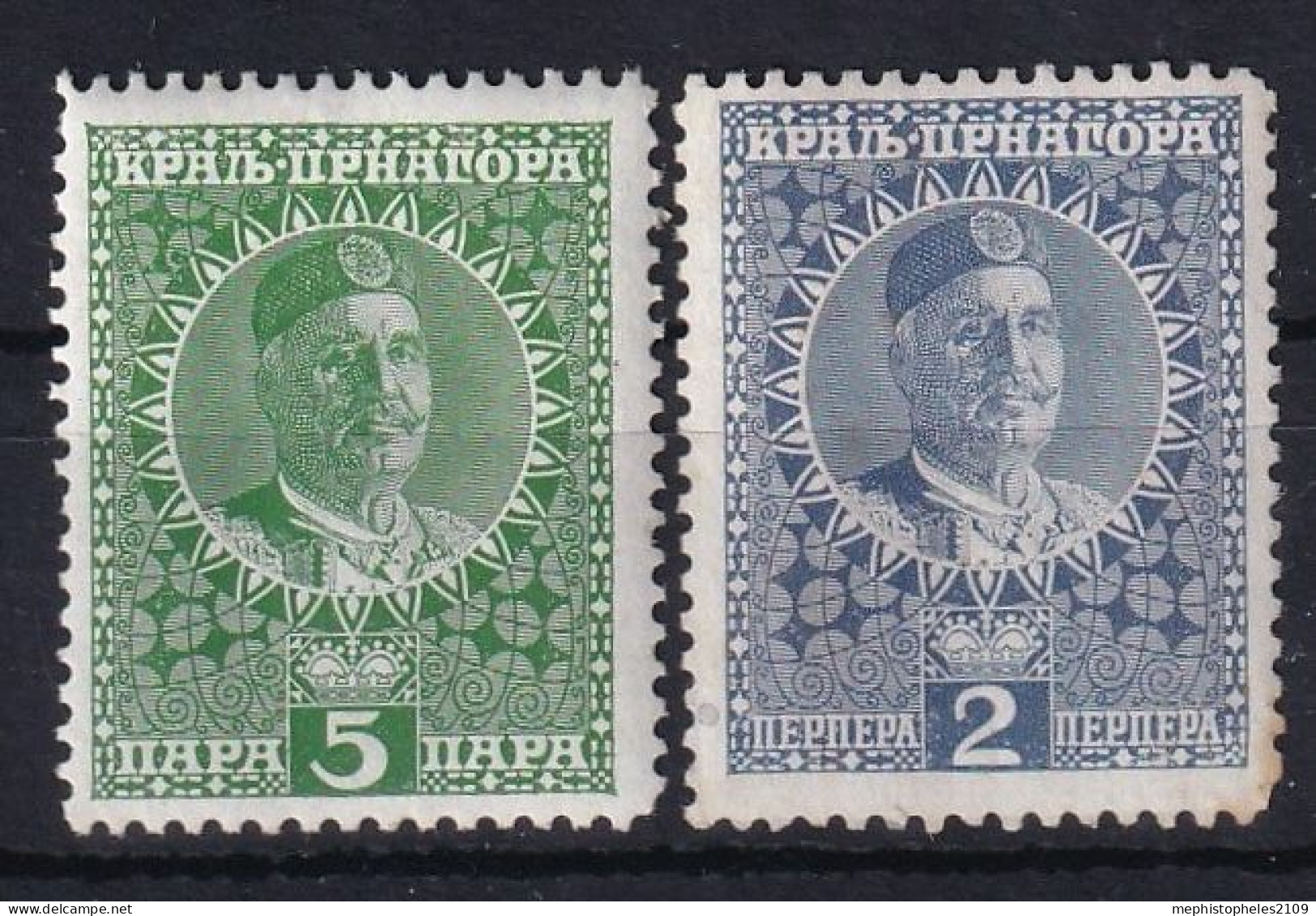 MONTENEGRO 1913 - MNH - Sc# 101, 109 - Color Variations? - Montenegro